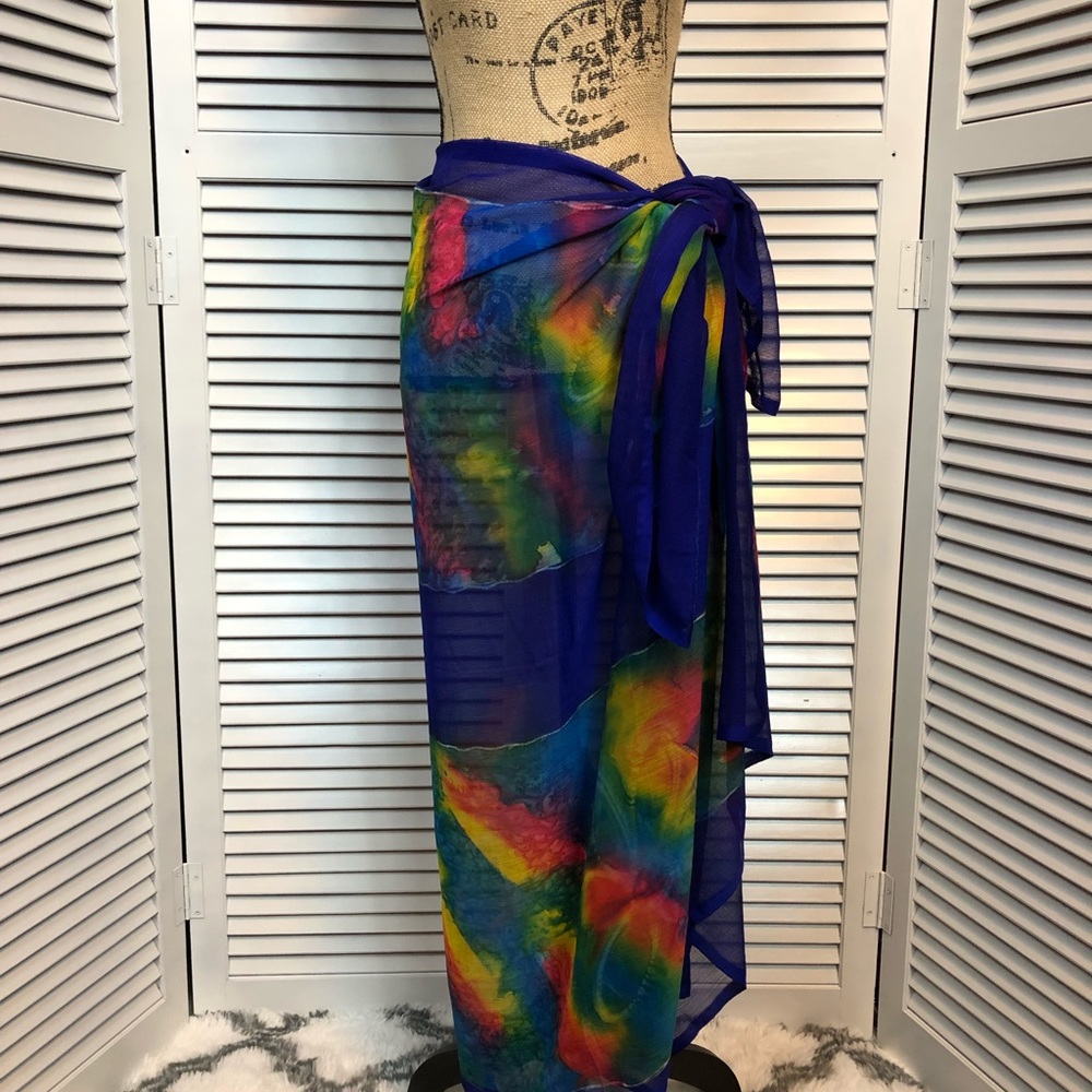 Beautiful Cobalt Blue Sarong/Swimsuit Cover Up